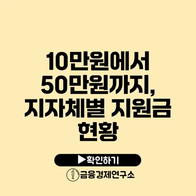 10만원에서 50만원까지, 지자체별 지원금 현황