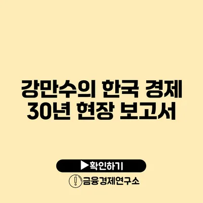 강만수의 한국 경제 30년 현장 보고서