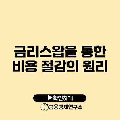 금리스왑을 통한 비용 절감의 원리