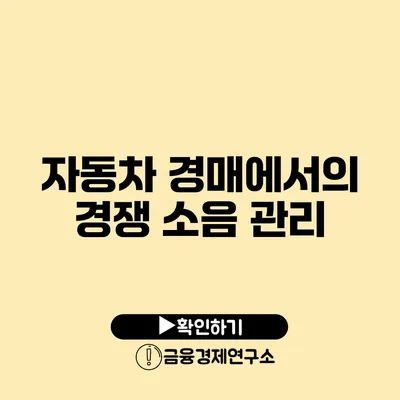 자동차 경매에서의 경쟁 소음 관리