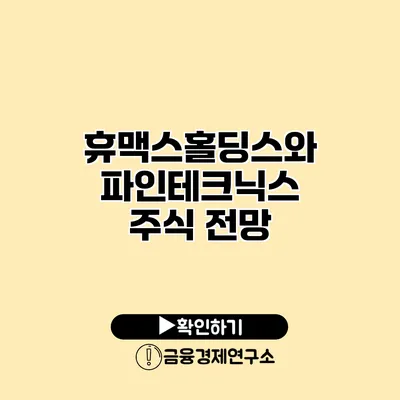 휴맥스홀딩스와 파인테크닉스 주식 전망