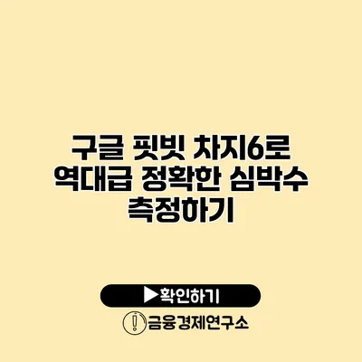 구글 핏빗 차지6로 역대급 정확한 심박수 측정하기