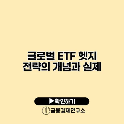 글로벌 ETF 헷지 전략의 개념과 실제