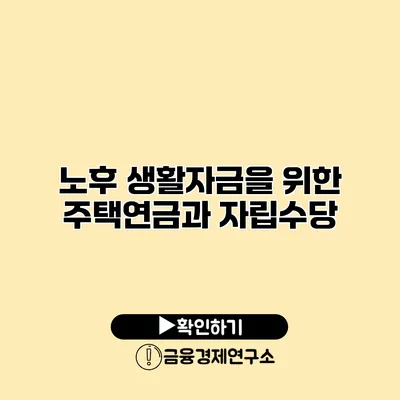 노후 생활자금을 위한 주택연금과 자립수당