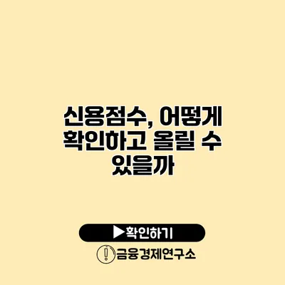신용점수, 어떻게 확인하고 올릴 수 있을까?