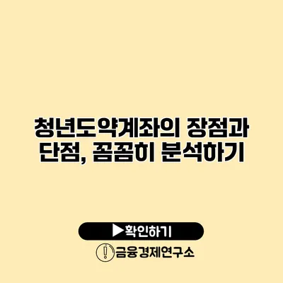 청년도약계좌의 장점과 단점, 꼼꼼히 분석하기