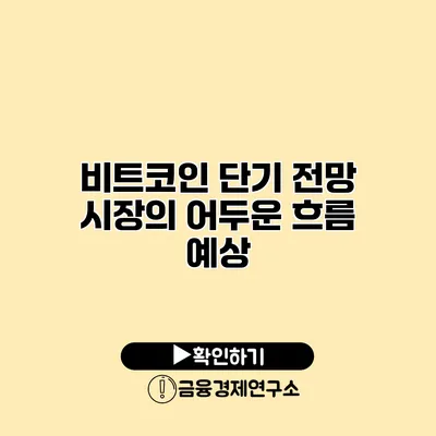 비트코인 단기 전망 시장의 어두운 흐름 예상